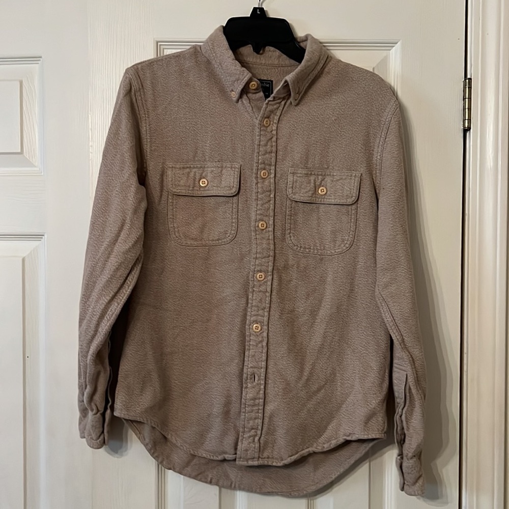 Abercrombie flannel beige size M - Picture 5 of 5